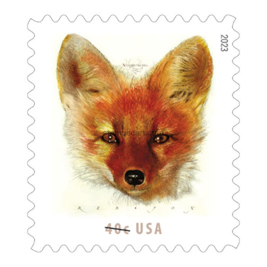 40cents Red Fox Stamps 100pcs (U.S.2023)
