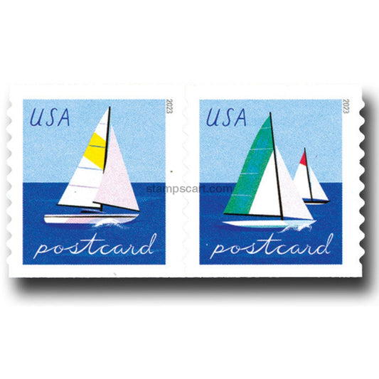 48cents Sailboats Postcard Stamps 2023 (100pcs)