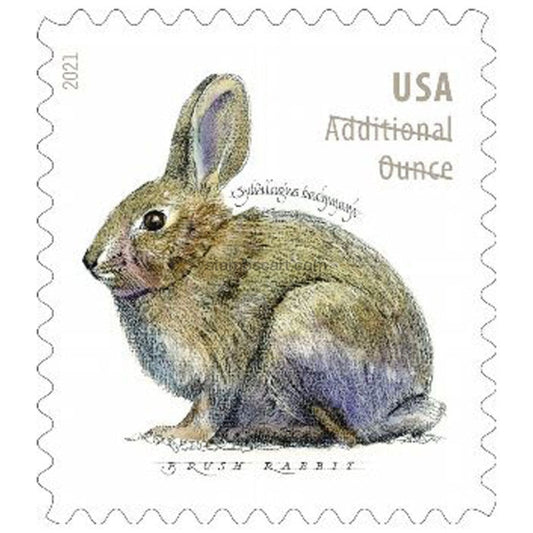 Brush Rabbit Stamp 2021 Additional Ounce 20cents 100pcs