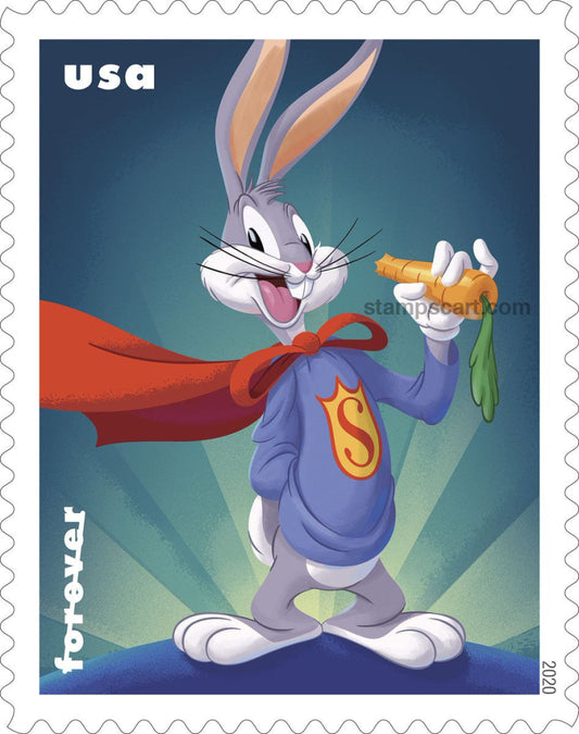 Celebrating Bugs Bunny’s 80th Birthday Forever Postage Stamps 100pcs