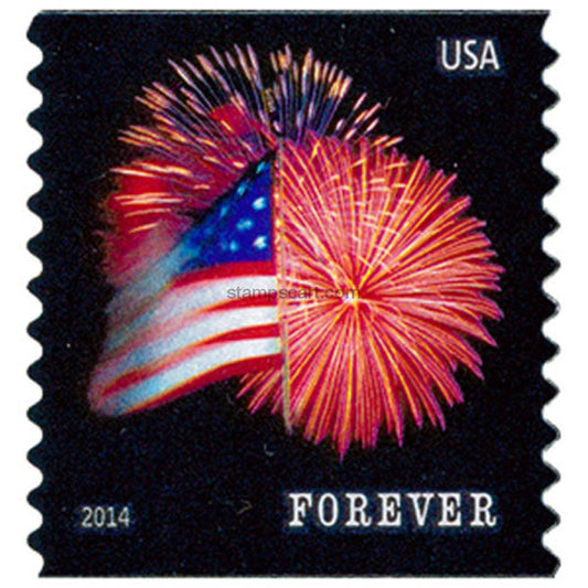 Flag Fireworks (U.S. 2014) Forever Postage Stamps 100 pcs