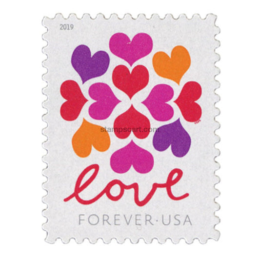 Hearts Blossom (U.S. 2019) Forever Postage Stamps 100 pcs
