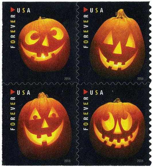 Jack-O'-Lanterns Stamps 2016 Forever Postage Stamps 100pcs