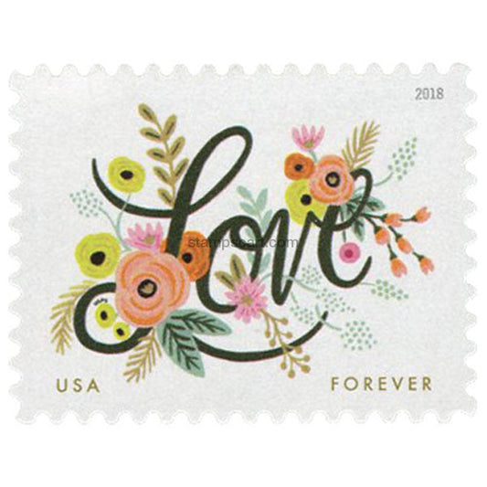 Love Flourishes (U.S. 2018) Forever Postage Stamps 100 pcs