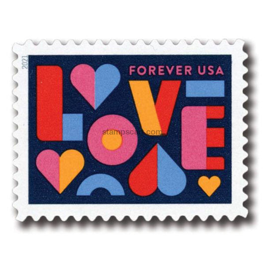 Love (U.S. 2021) Forever Postage Stamps 100 pcs