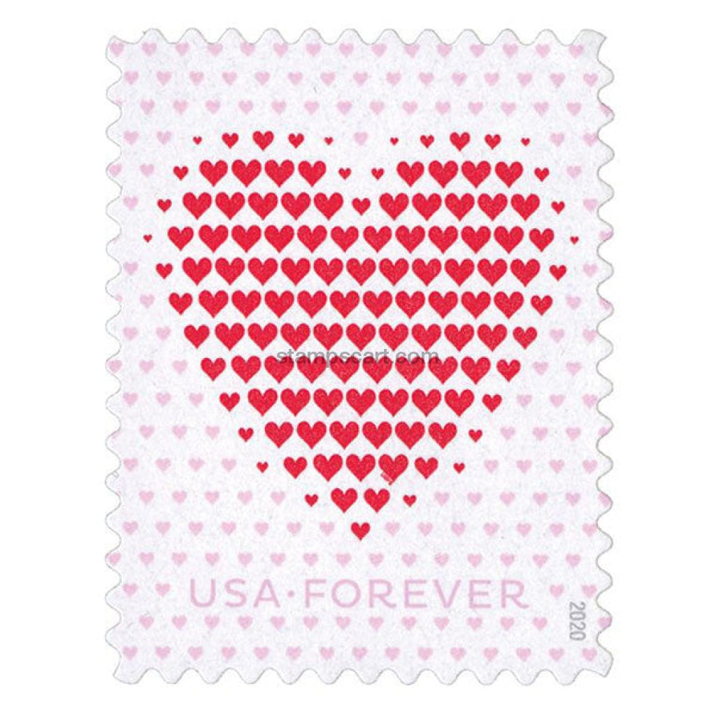 Made of Hearts (U.S. 2020) Forever Postage Stamps 100 pcs – stamps cart