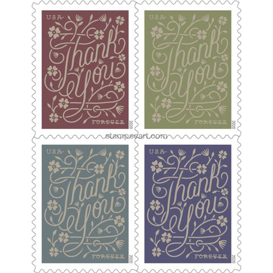 Thank You (U.S. 2020) Forever Postage Stamps 100 pcs