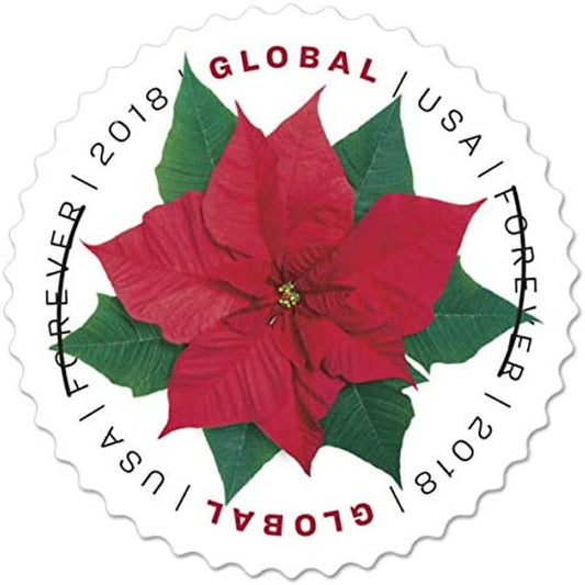 Global Poinsettia Stamps International 2018 (40pcs)