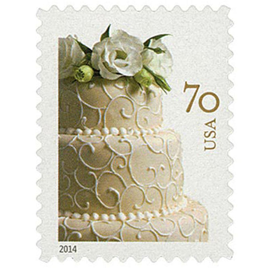 70cents Wedding Cake 2014 Two-Ounce Forever Postage Stamps 100pcs