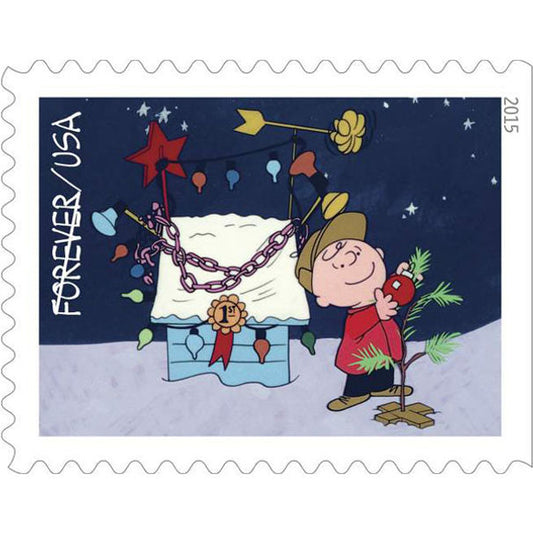 Charlie Brown Christmas 2015 Forever Postage Stamps 100 pcs