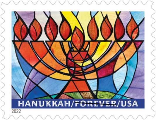 Hanukkah Stamps 2022 Forever Postage Stamps 100pcs