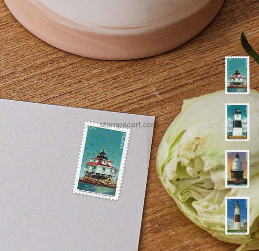 Mid-Atlantic Lighthouses (U.S. 2021) Forever Postage Stamps 100 pcs