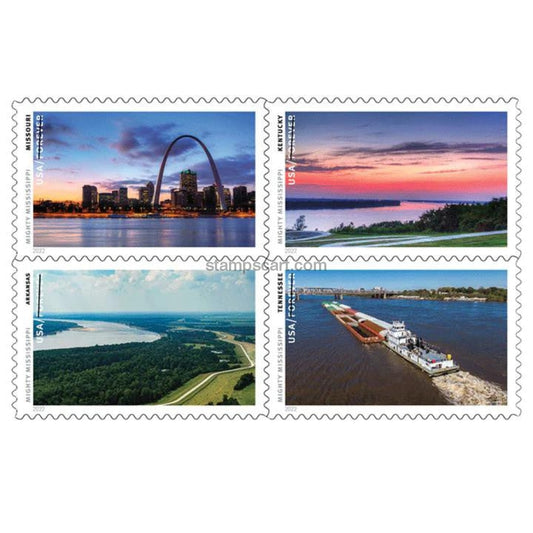 Mighty Mississippi 2022 First-Class Forever Postage Stamps 100pcs