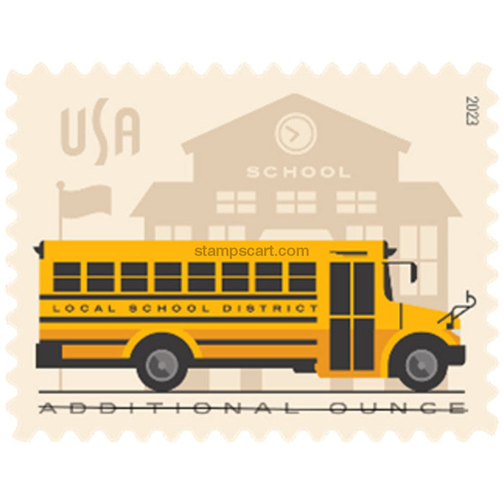 School Bus Stamps 2023 Additional Ounce 24cents 100pcs