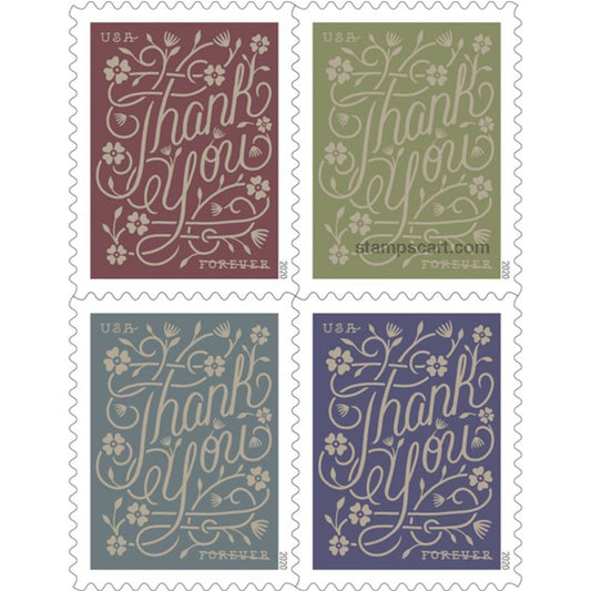 Thank You (U.S. 2020) Forever Postage Stamps 100 pcs