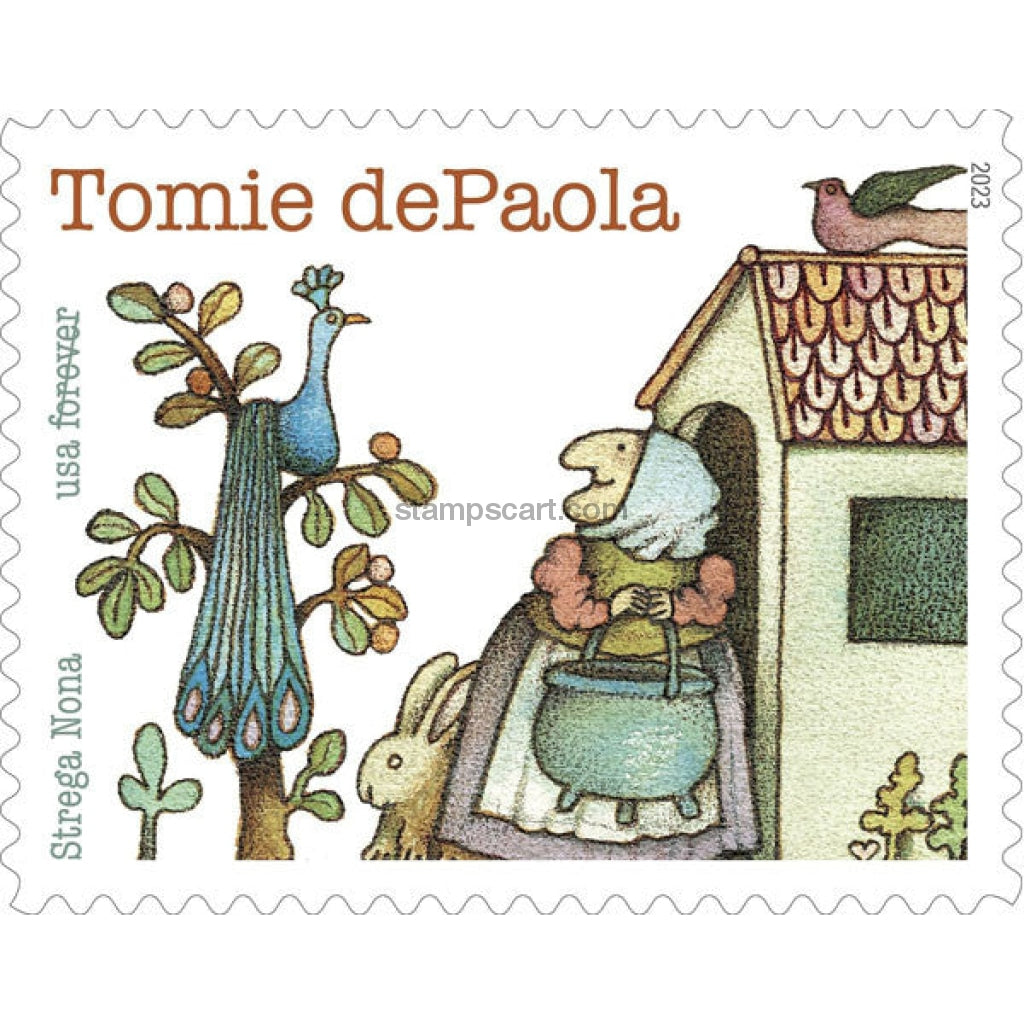 Tomie dePaola Stamps 2023 Forever Postage Stamps 100 pcs