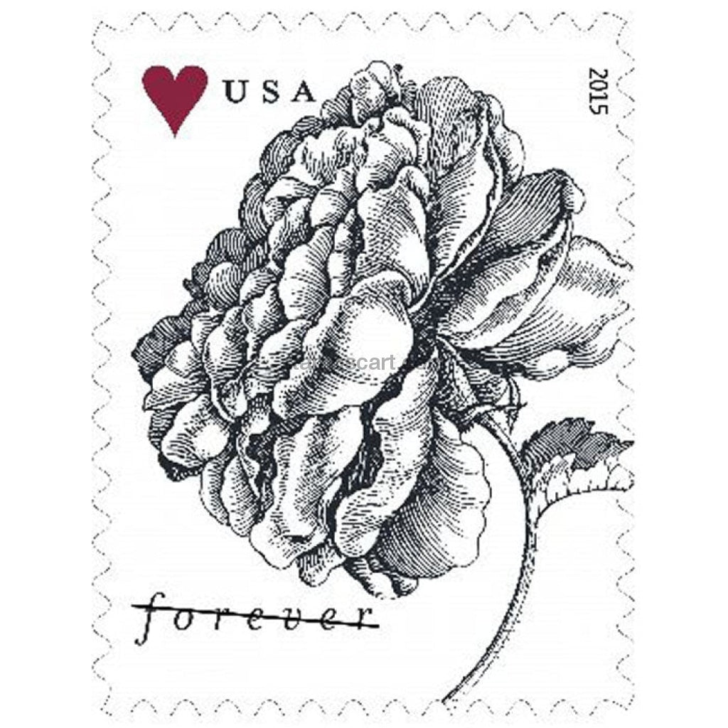 Vintage Rose Stamp 2015 First-Class Forever Postage Stamps 100pcs – stamps  cart