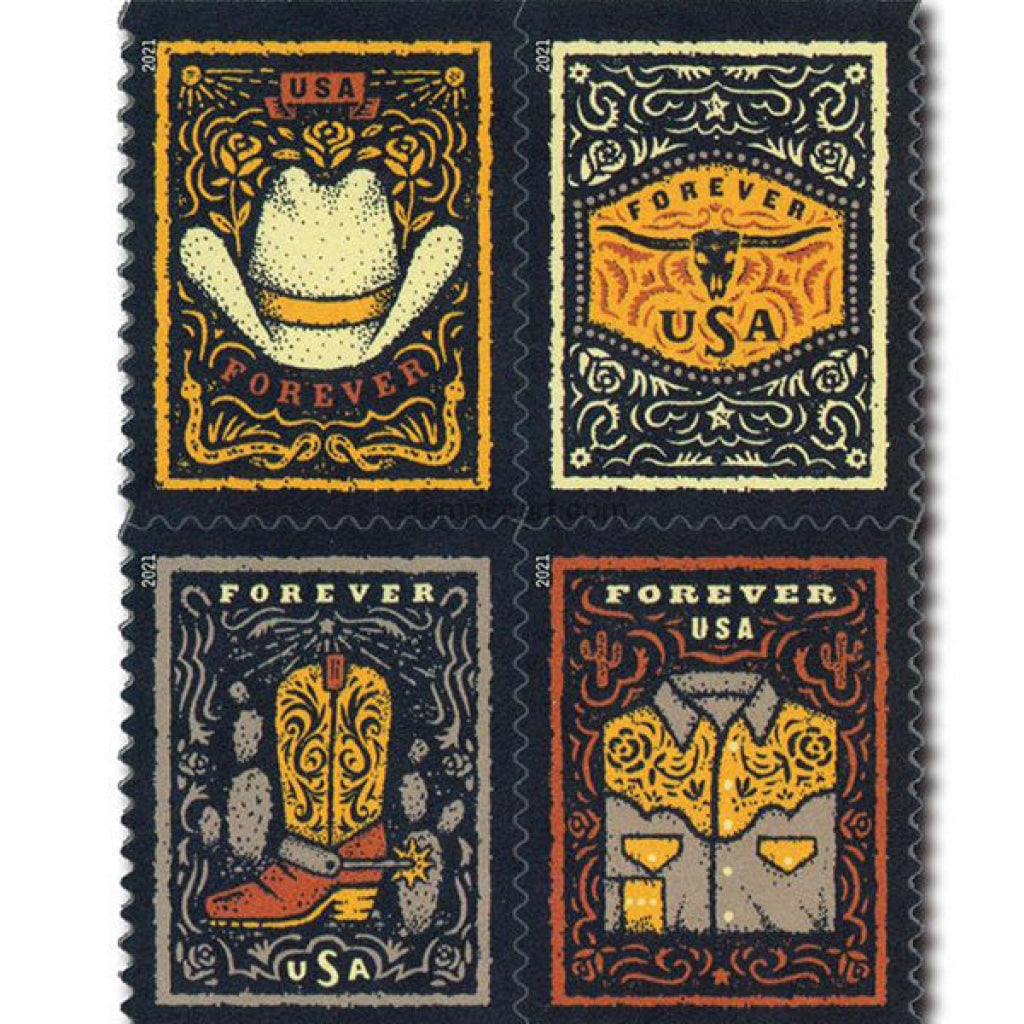 Western Wear (U.S. 2021) Forever Postage Stamps 100 pcs
